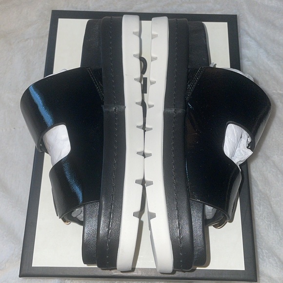 NWT J/SLIDES BAHA Black Naplak Leather Sandal - Picture 11 of 14